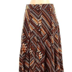 SOLD ELSEWHERE Gorgeous Brown/Orange Boho Maxi Skirt - Size Small